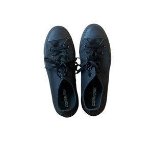All Star Converse Black with Black bottoms. Unisex Mens 7 and Women’s 9